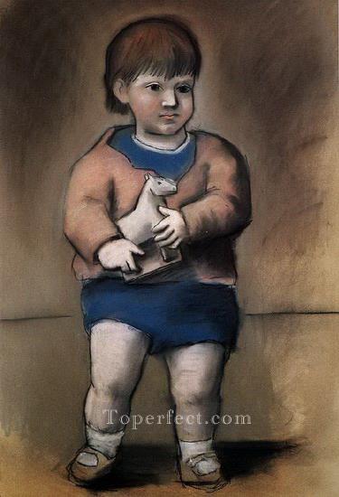 El niño con el caballo de juguete Paulo 1923 Pablo Picasso Pintura al óleo